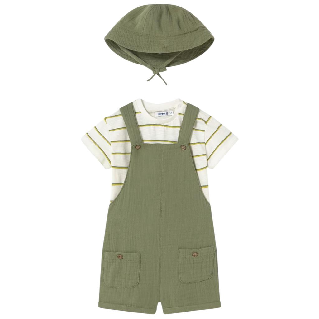 MAYORAL DUNGAREE & HAT SET 1649 14