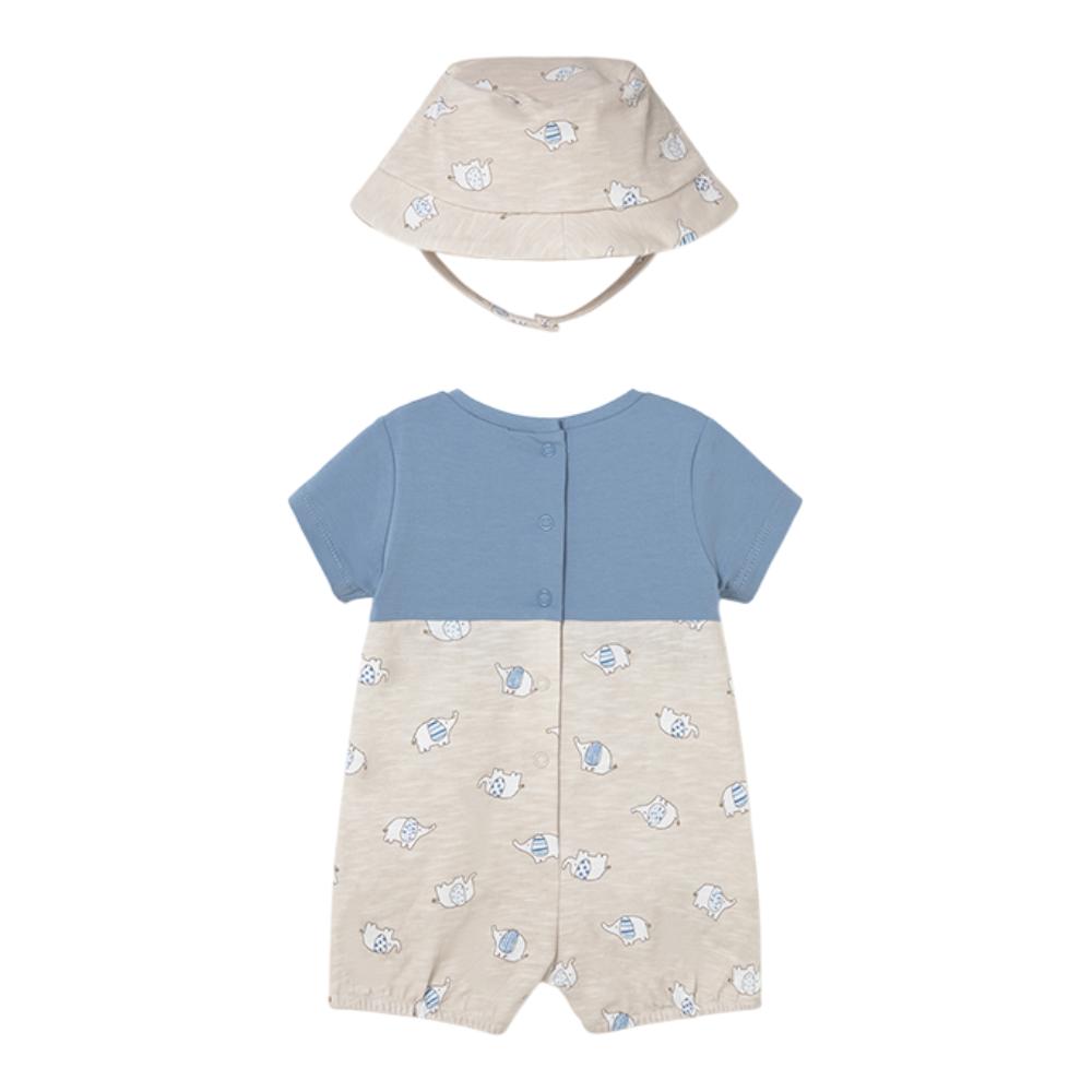 MAYORAL SHORT ROMPER & HAT 1607