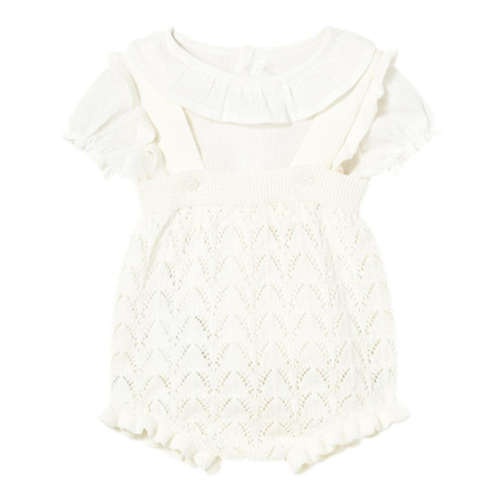 MAYORAL SHORT ROMPER & BLOUSE 1637