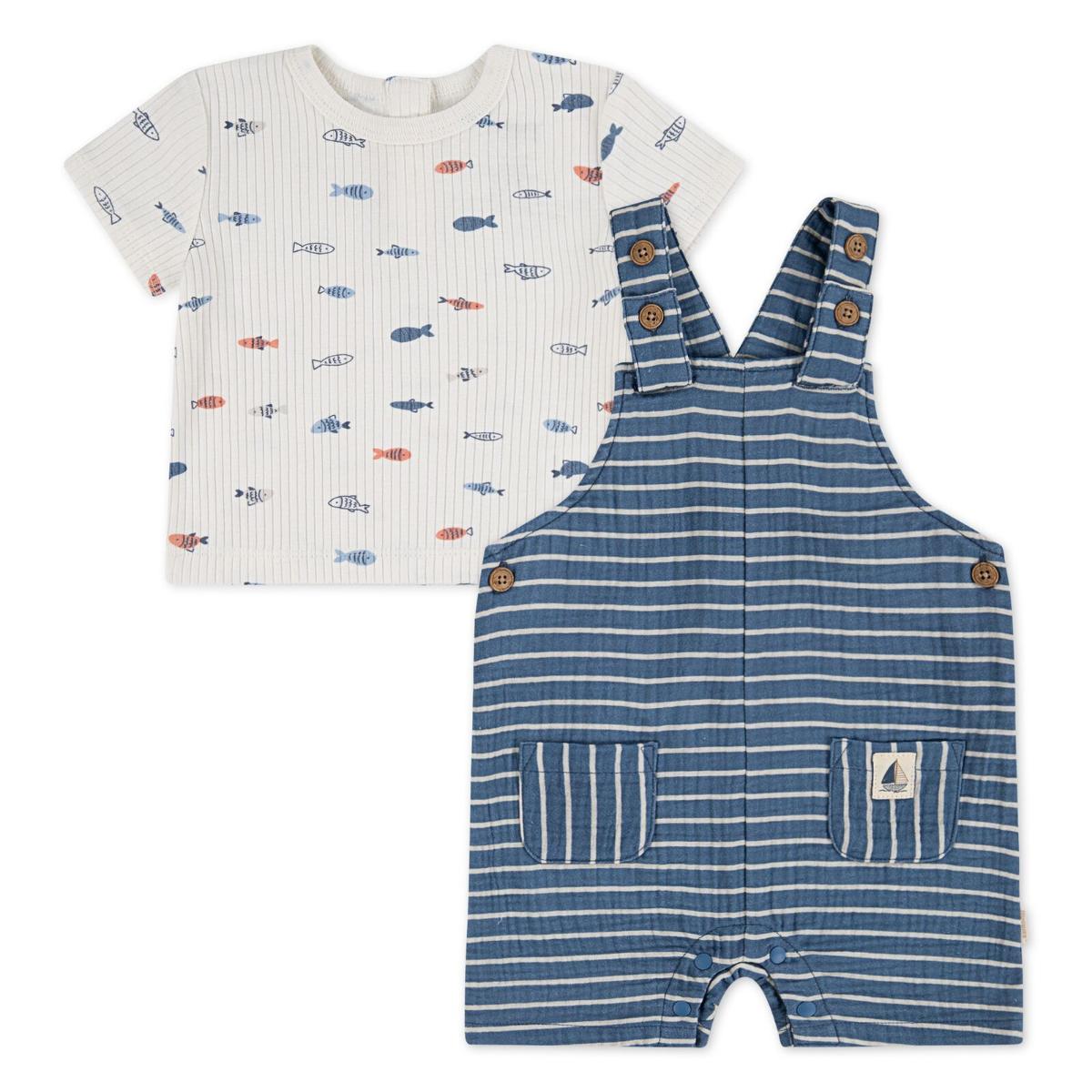 HUGGIES T SHIRT & DUNGAREE SET Z3097