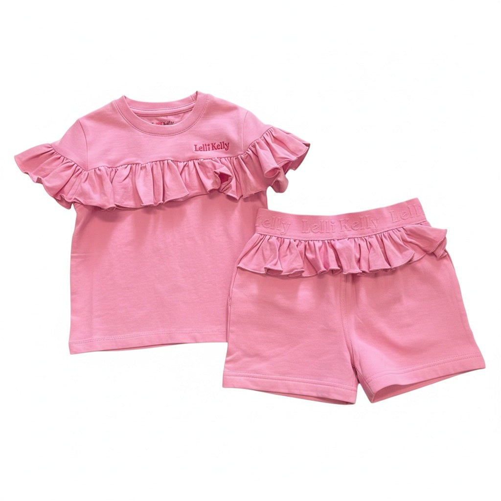 LELLI KELLY RUFFLE T SHIRT & SHORT SET