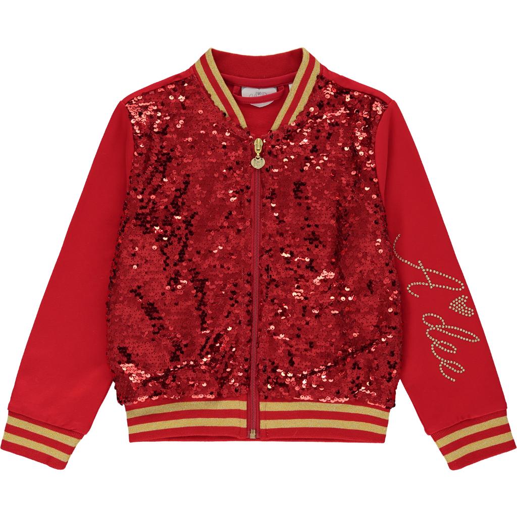 A DEE QUEEN CRYSTAL BOMBER JACKET W233303