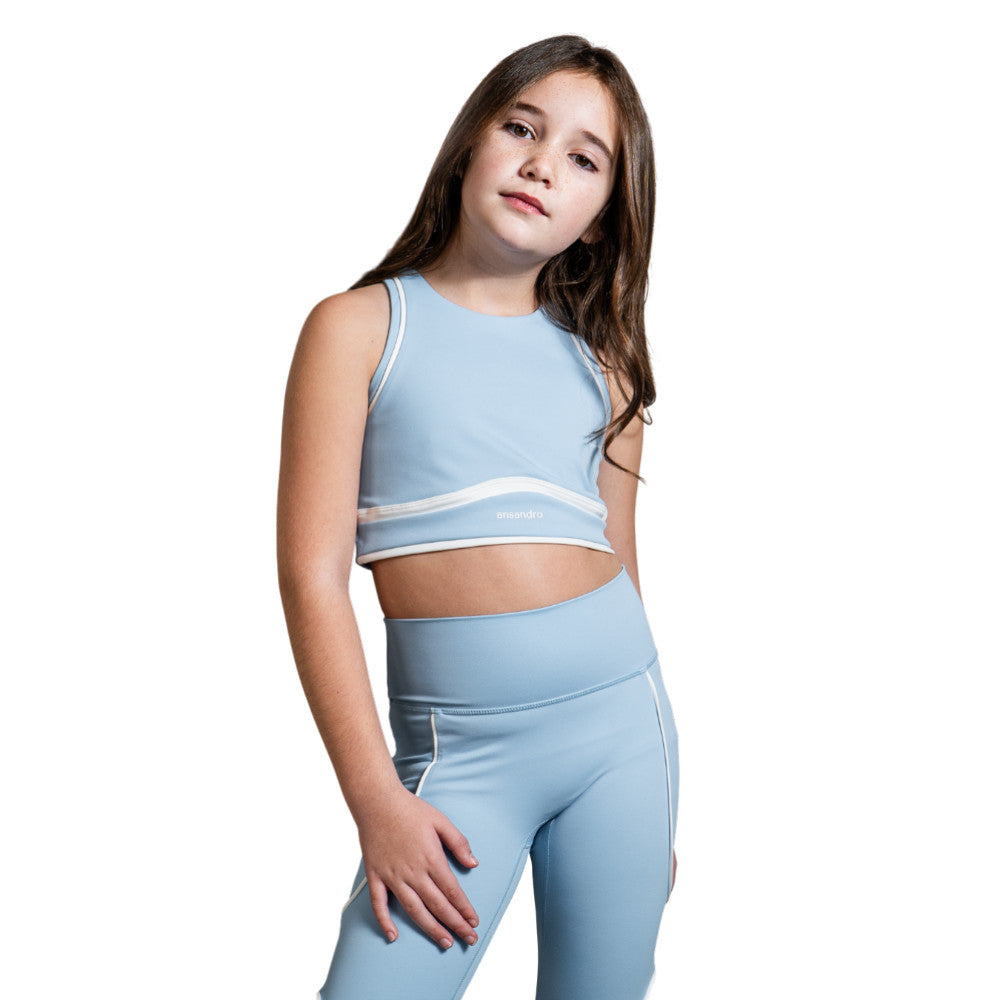 ANSANDRO POWDER BLUE TANK & LEGGING SET