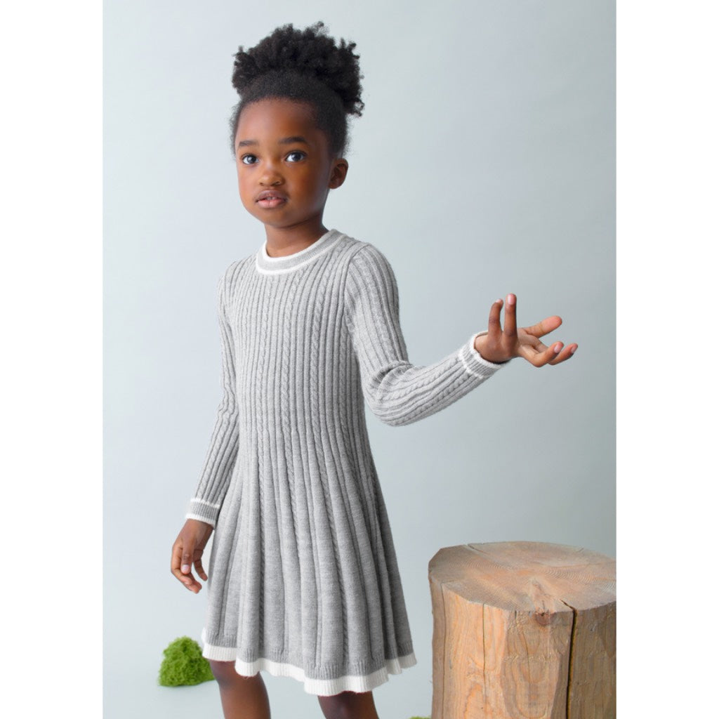 mayoral grey dress Elastic Dress Silver
