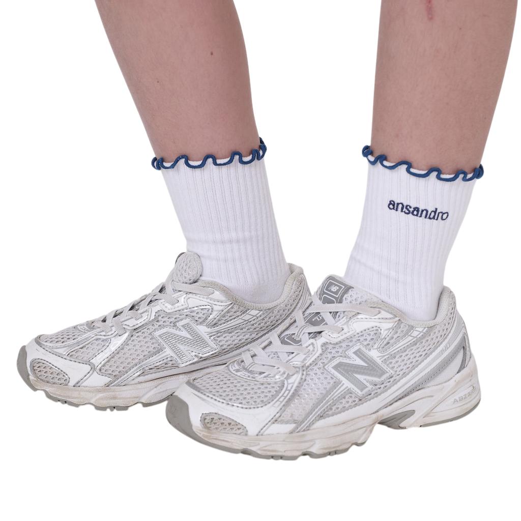 ANSANDRO FRILLY HALF CREW SOCK