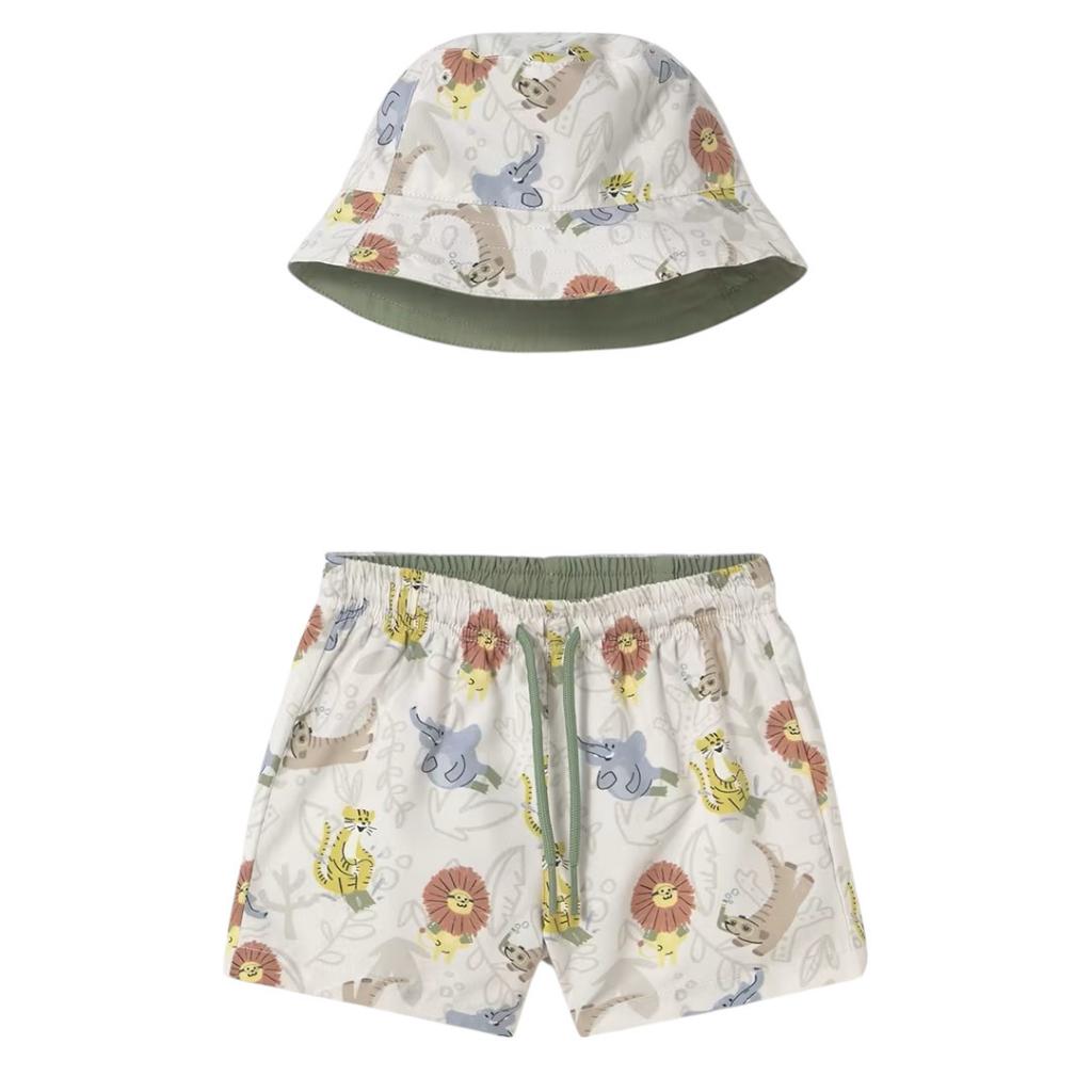 MAYORAL SWIM SHORTS & HAT 1646