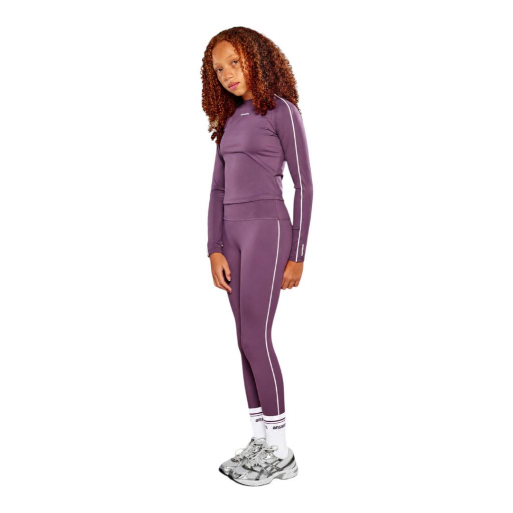 ANSANDRO PLUM ATHLETIC TOP & LEGGING SET