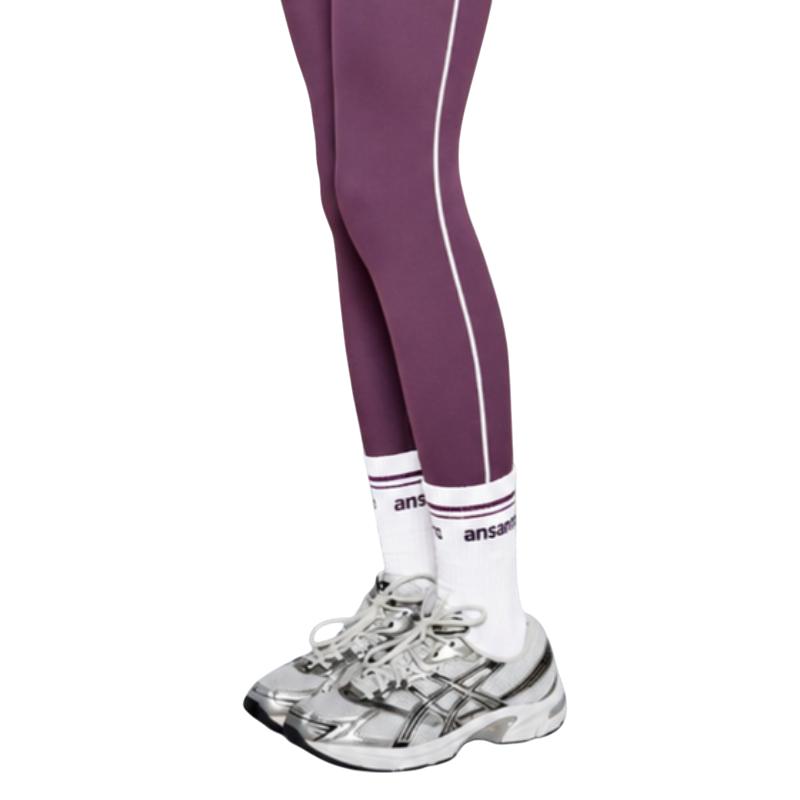 ANSANDRO PLUM HALF CREW SOCKS