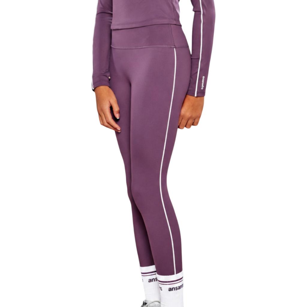 ANSANDRO PLUM ATHLETIC TOP & LEGGING SET