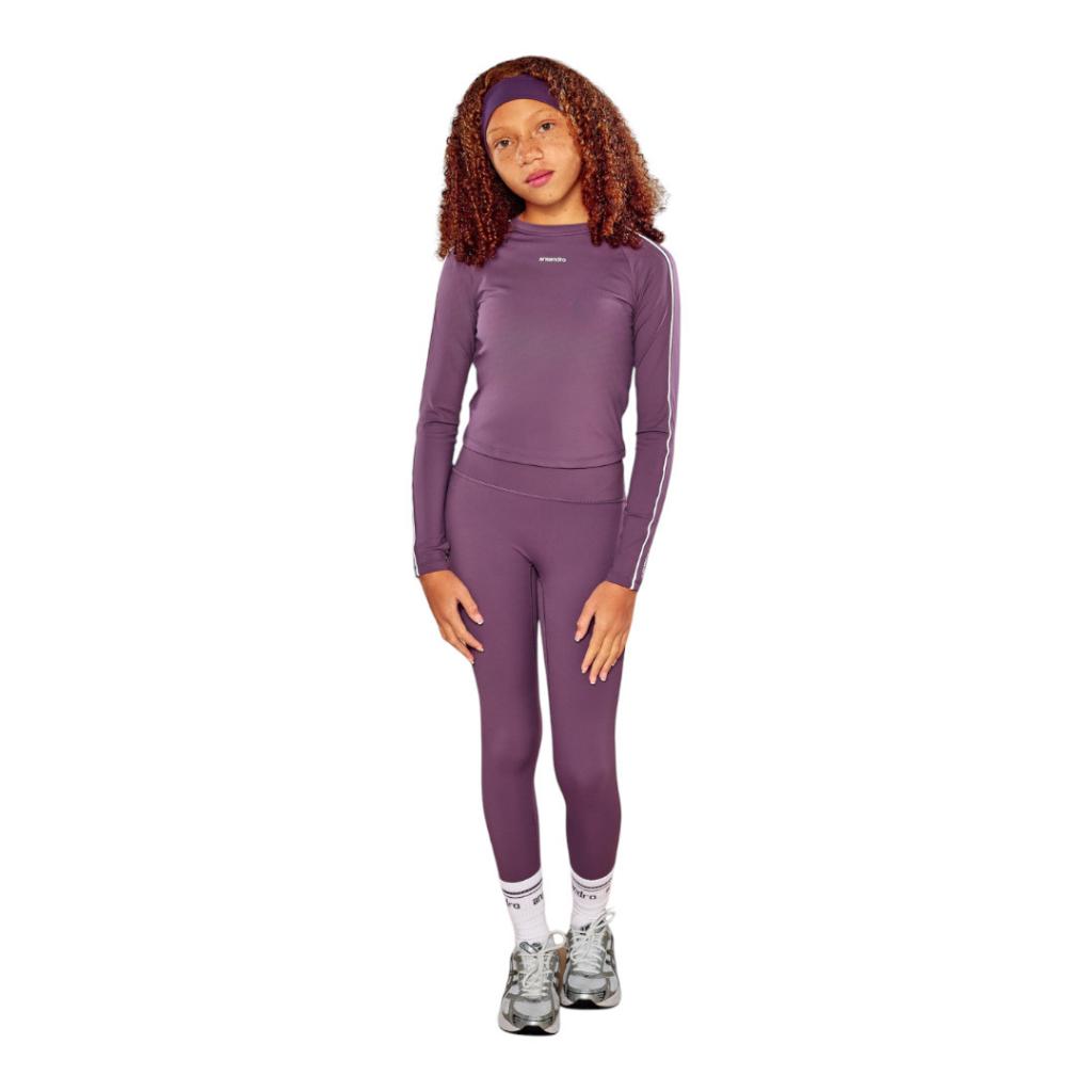 ANSANDRO PLUM ATHLETIC TOP & LEGGING SET