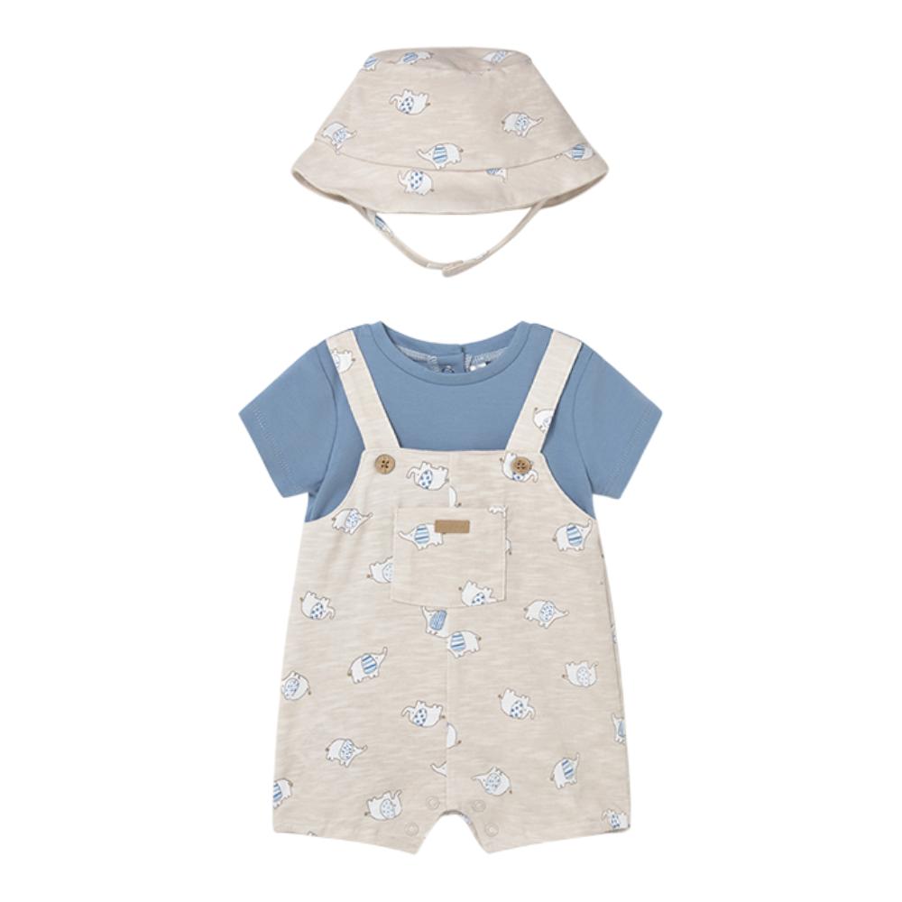 MAYORAL SHORT ROMPER &amp; HAT 1607