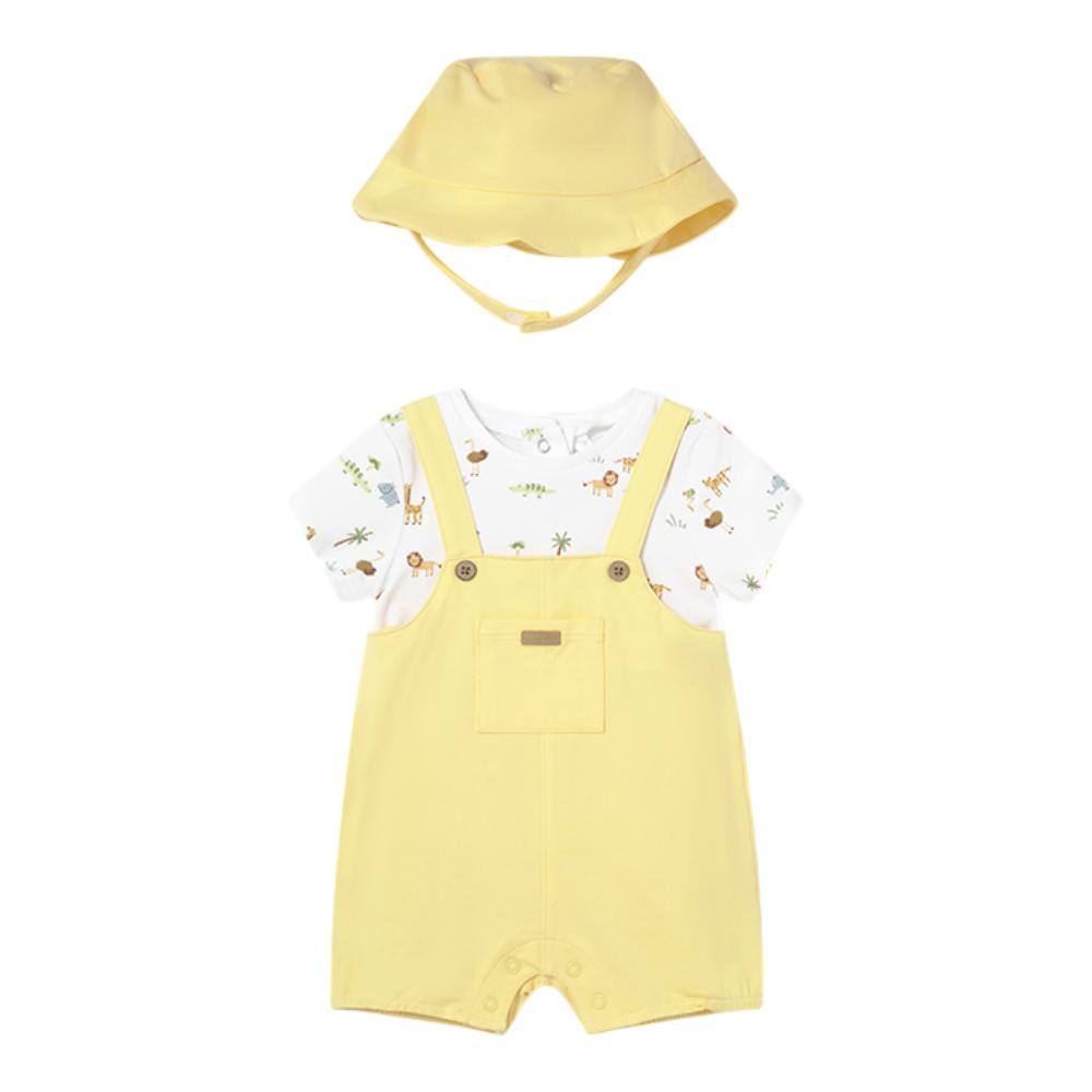 MAYORAL SHORT ROMPER &amp; HAT 1607