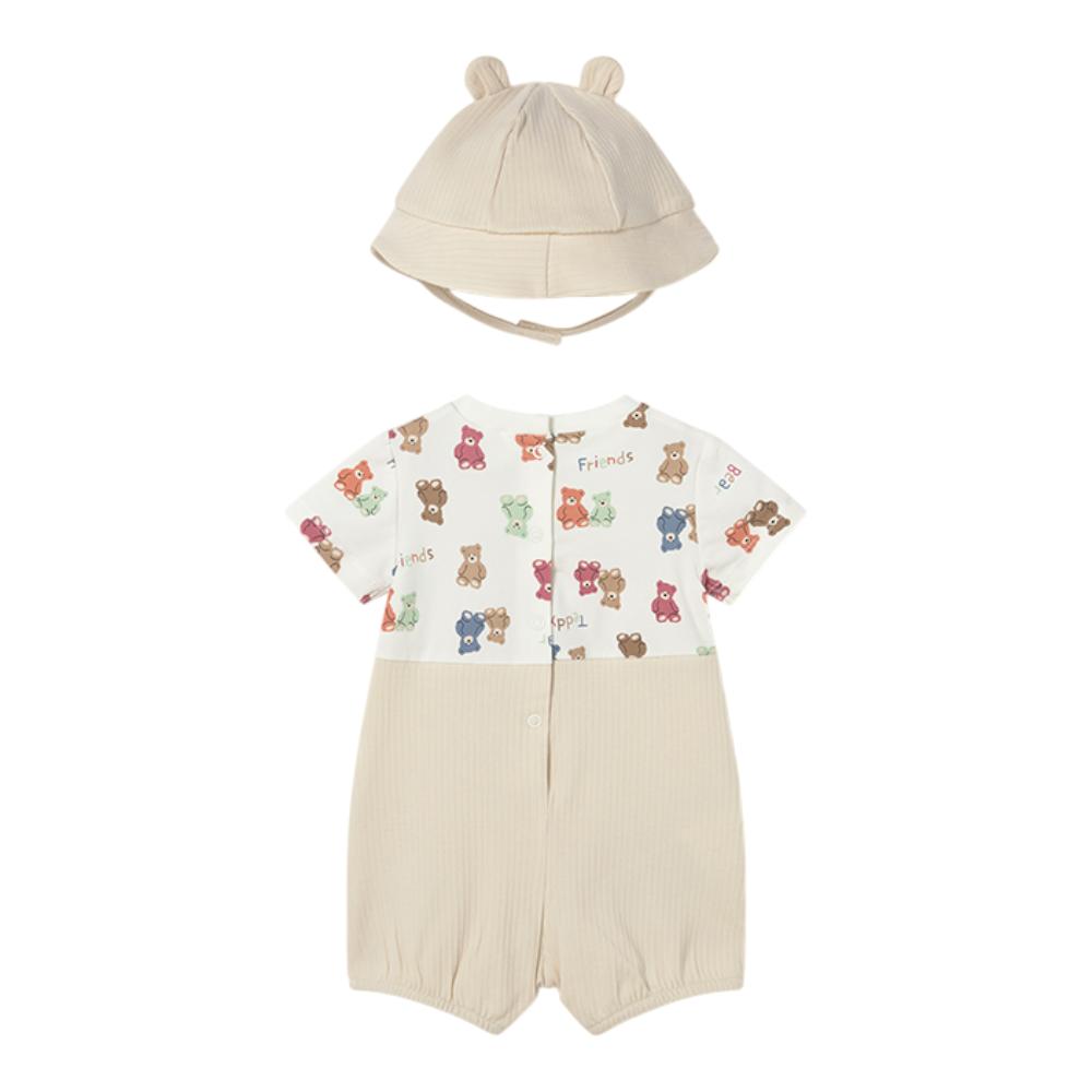 MAYORAL SHORT ROMPER & HAT 1608