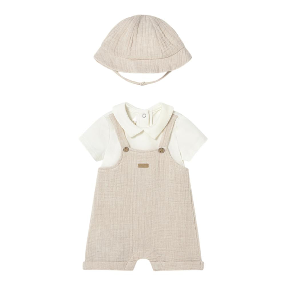 MAYORAL SHORT ROMPER &amp; HAT 1651