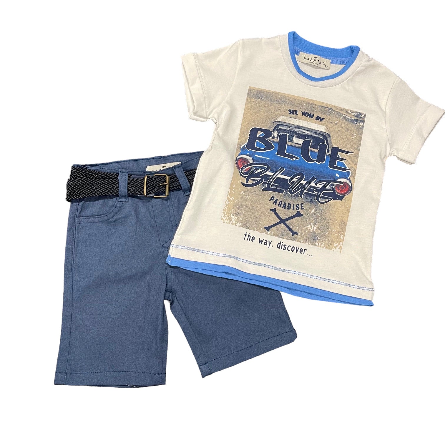 HASHTAG T SHIRT & SHORTS SET 2823