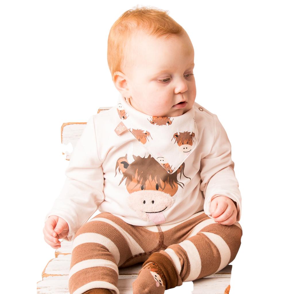 BLADE & ROSE HAMISH HIGHLAND COW BIB NHB