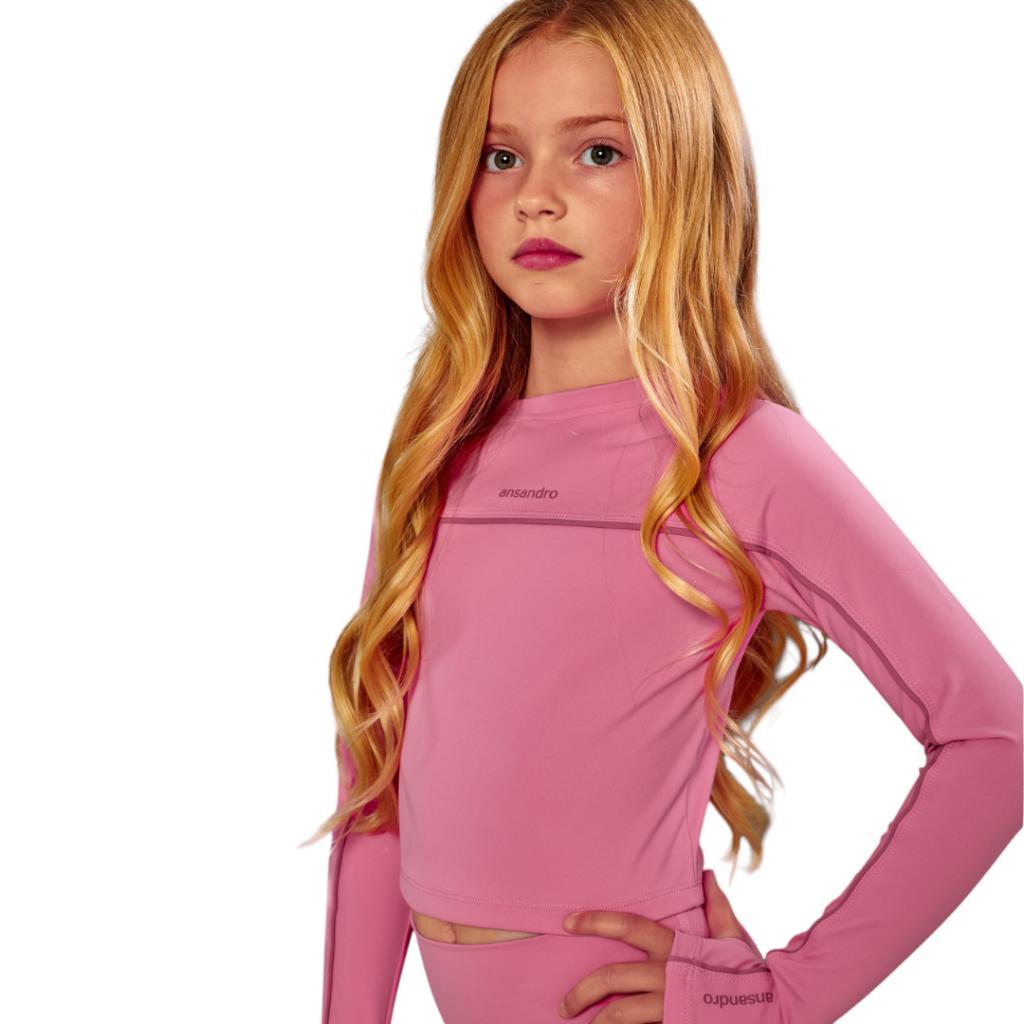 ANSANDRO DUSTY ROSE ATHLETIC TOP & LEGGING SET