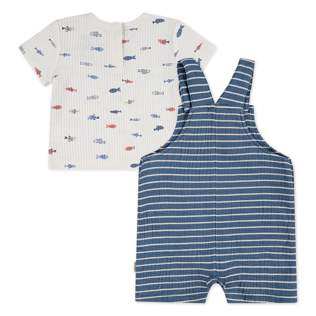 HUGGIES T SHIRT & DUNGAREE SET Z3097