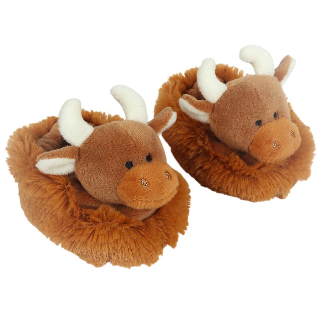 JOMANDA HIGHLAND COW BABY SLIPPERS MRT30035