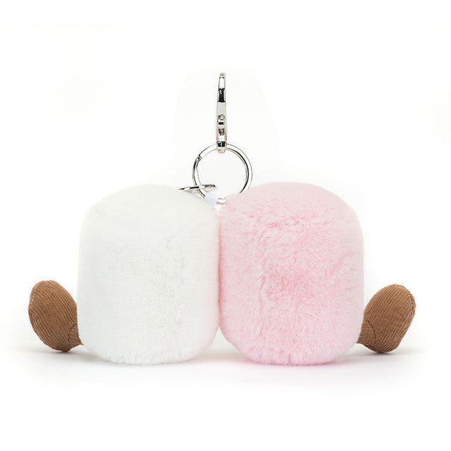 JELLYCAT AMUSEABLE PAIR OF MARSHMALLOWS BAG CHARM APM4BC