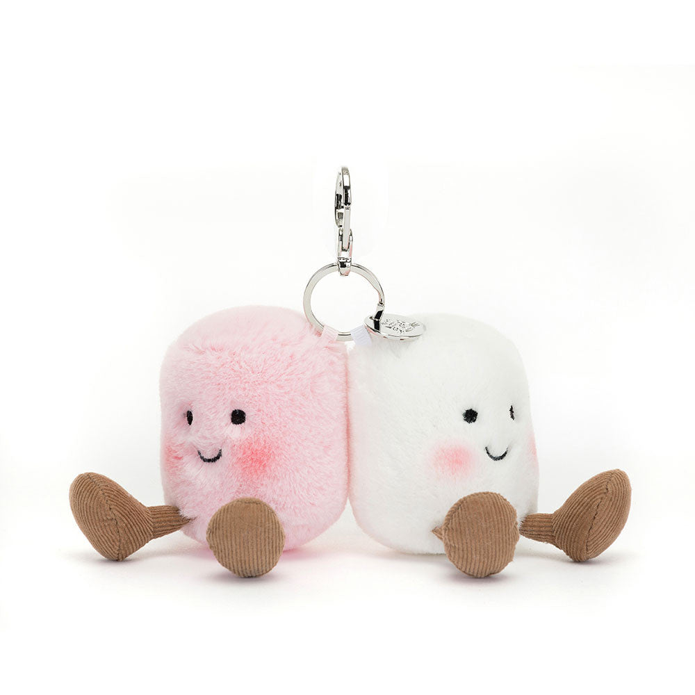 JELLYCAT AMUSEABLE PAIR OF MARSHMALLOWS BAG CHARM APM4BC