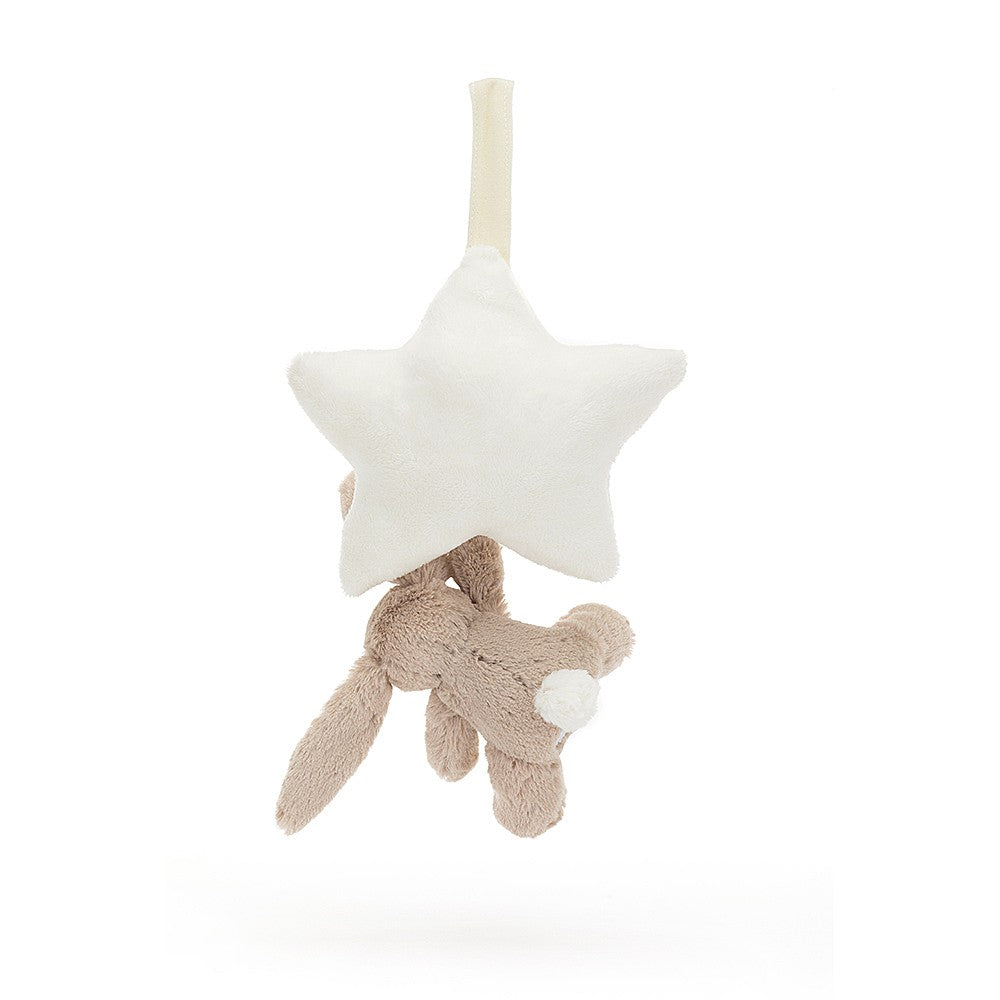 JELLYCAT BASHFUL BEIGE BUNNY STAR MUSICAL PULL BAMS4BB