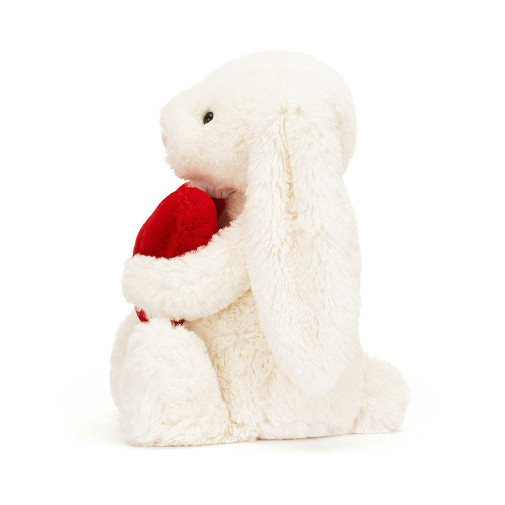 JELLYCAT MEDIUM BASHFUL RED LOVE HEART BUNNY BB3LOVE