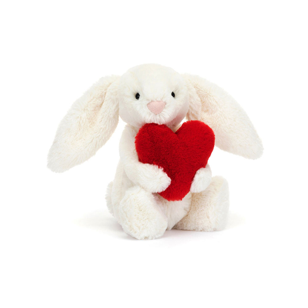 JELLYCAT LITTLE RED LOVE HEART BASHFUL BUNNY BB6LOVE