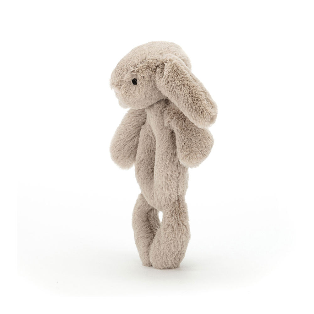 JELLYCAT BASHFUL BEIGE BUNNY RING RATTLE BRR4B