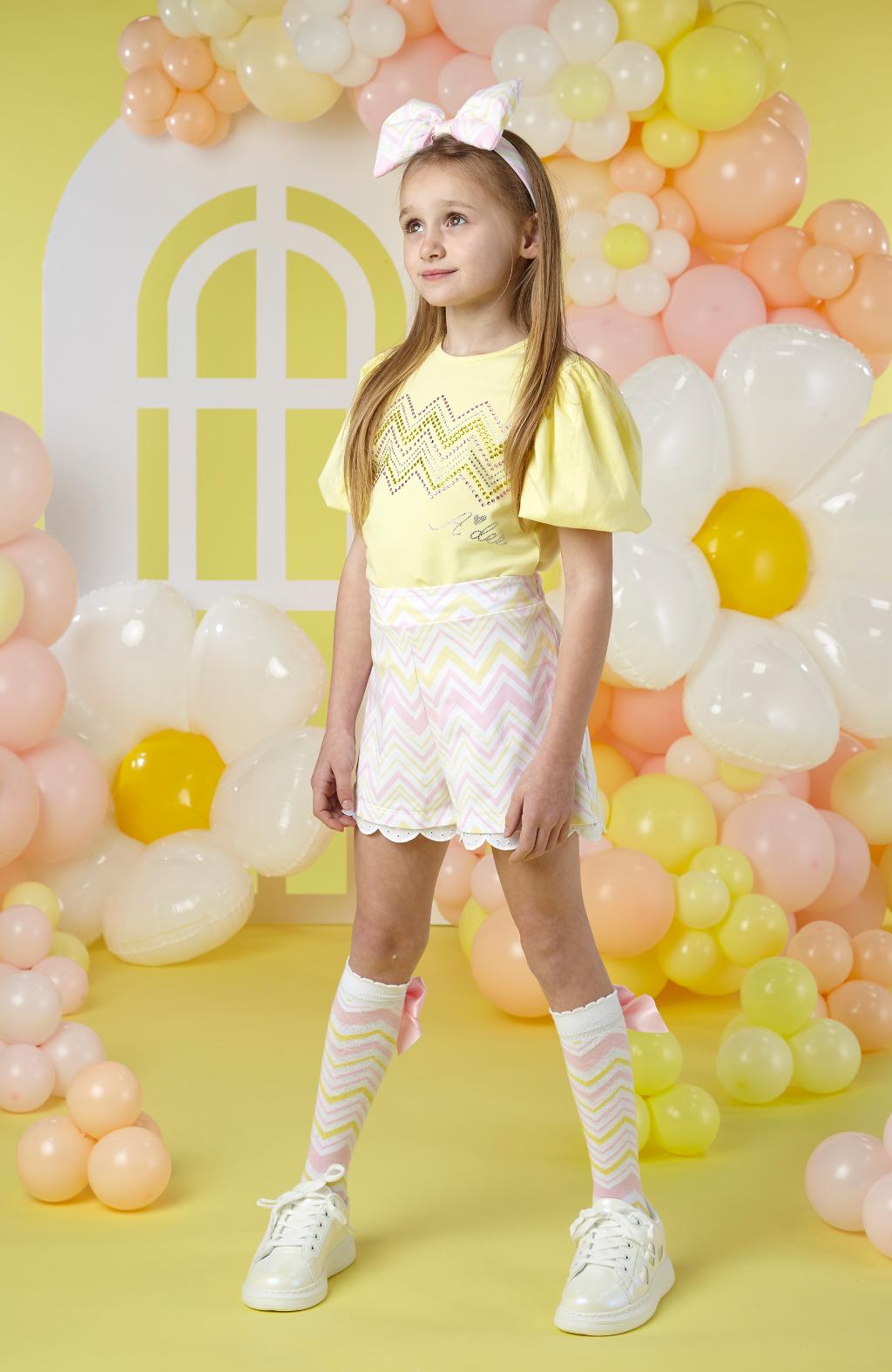 A DEE CHIC CHEVRON LIA SHORT SET S241502