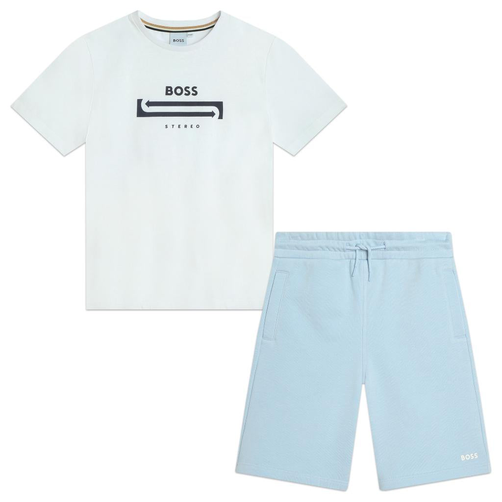 BOSS T SHIRT SHORTS SET J50748 Puddleducks Designer