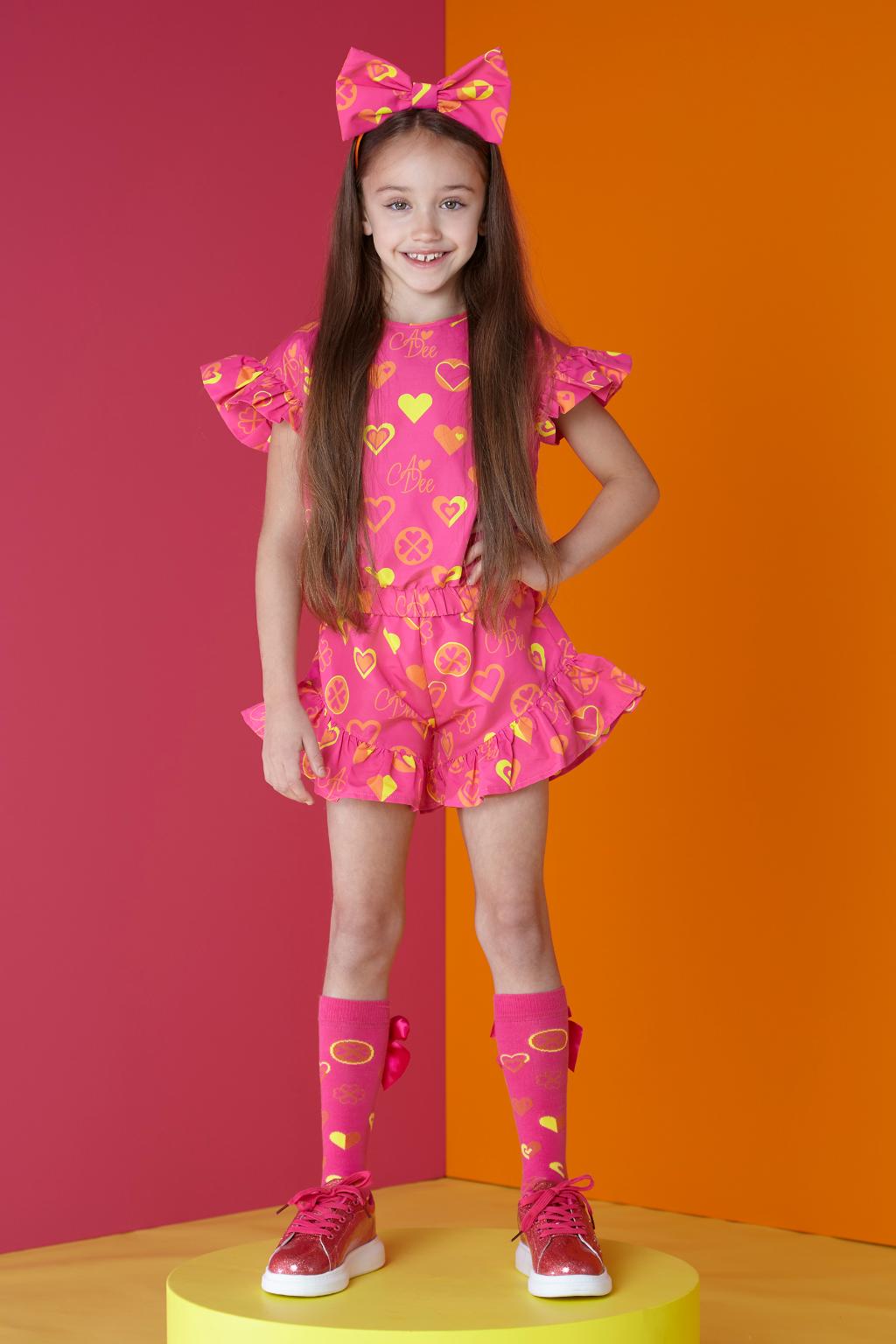 A DEE BOLD HEARTS MELISSA SHORTS SET S242509