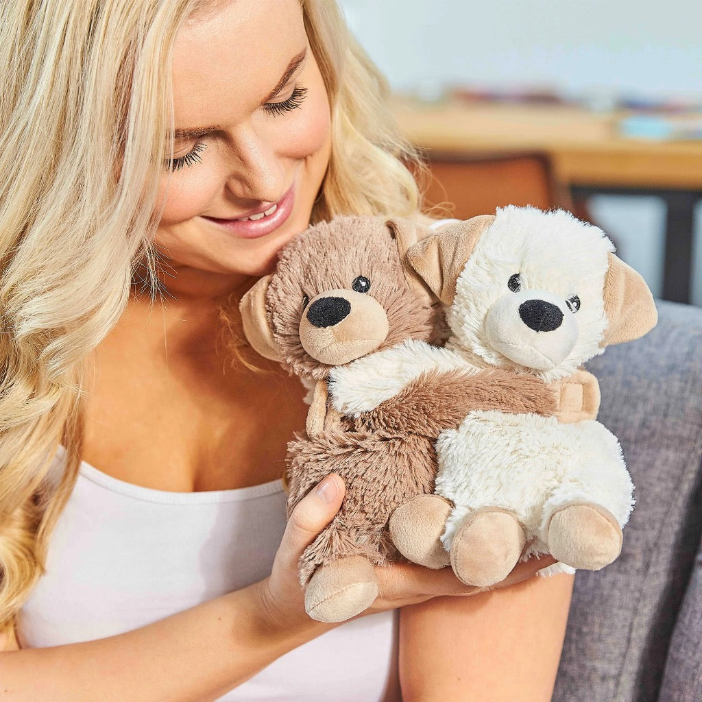 Warmies Warm Hugs : Peluche Paresseux Chauffant Au Micro-Ondes Avec Parfum Lavande Française, Câlin Apaisant Pour Soulager Anxiété Et Douleurs