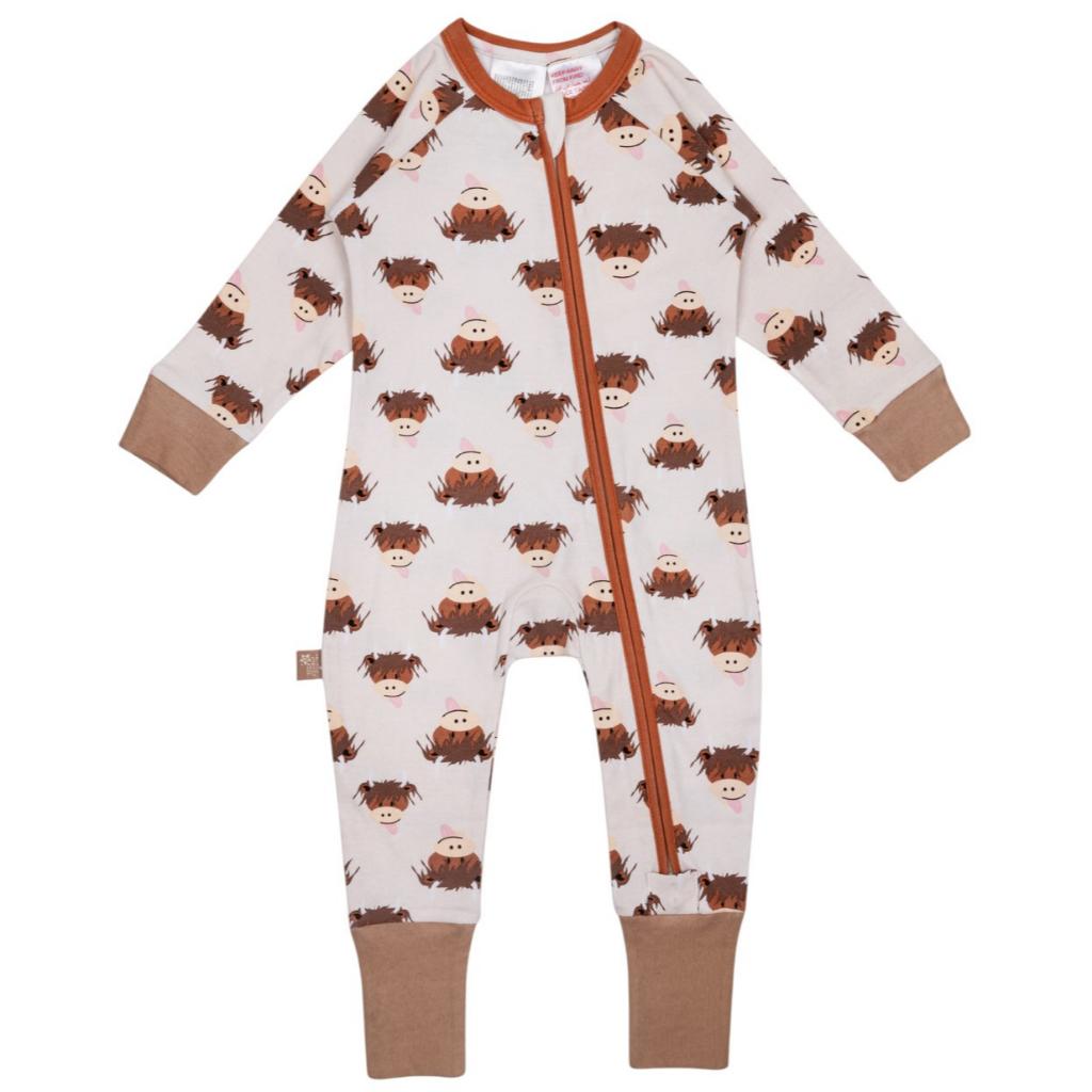 BLADE &amp; ROSE HAMISH HIGHLAND COW ROMPER NHR