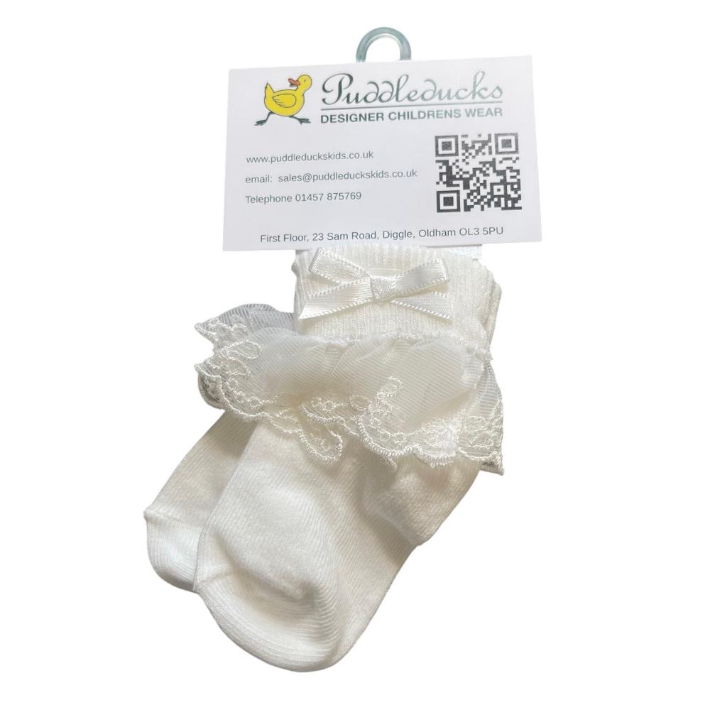 PEX BOW LACE SOCKS S5221