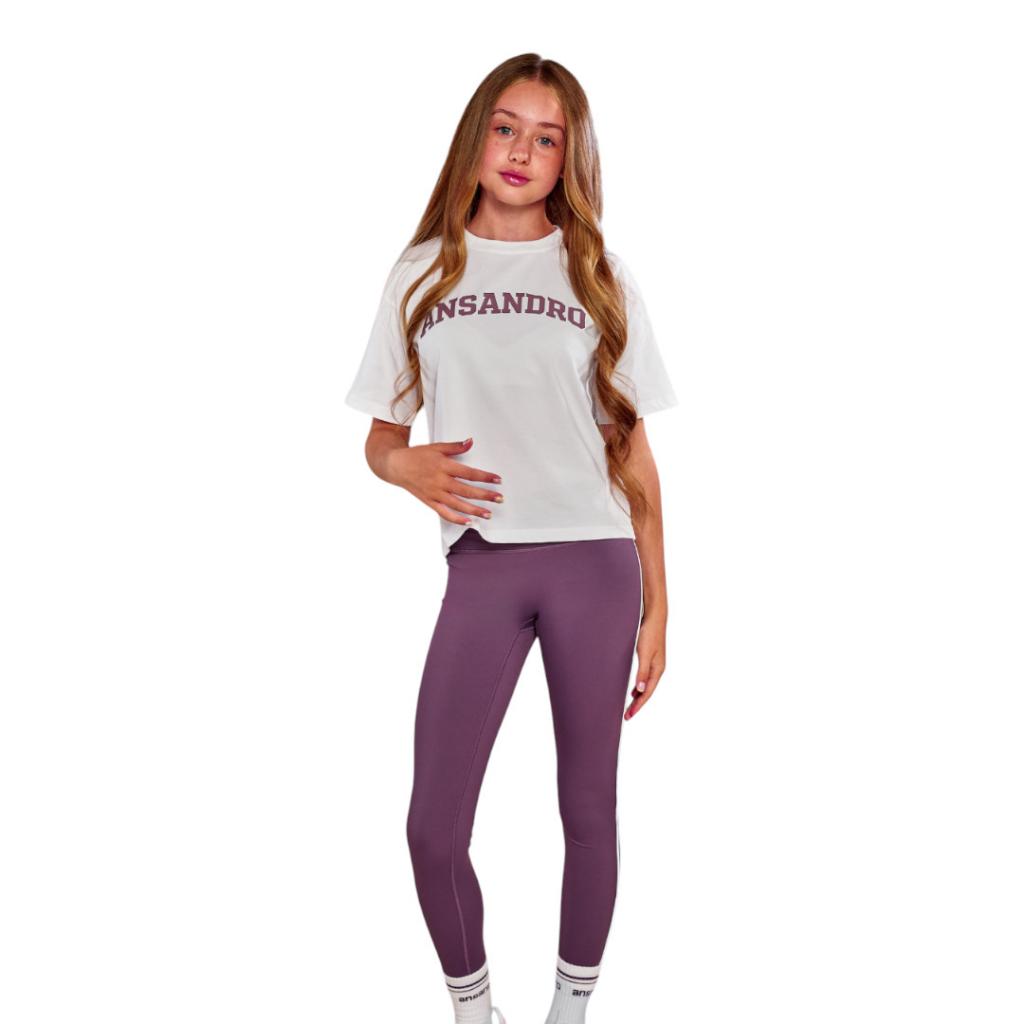 ANSANDRO WHITE & PLUM TEE