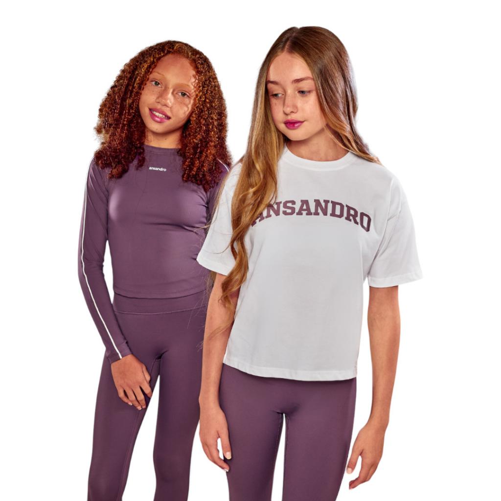 ANSANDRO WHITE & PLUM TEE