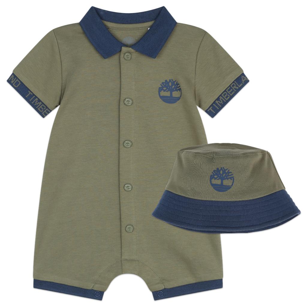 TIMBERLAND ROMPER &amp; HAT T60187