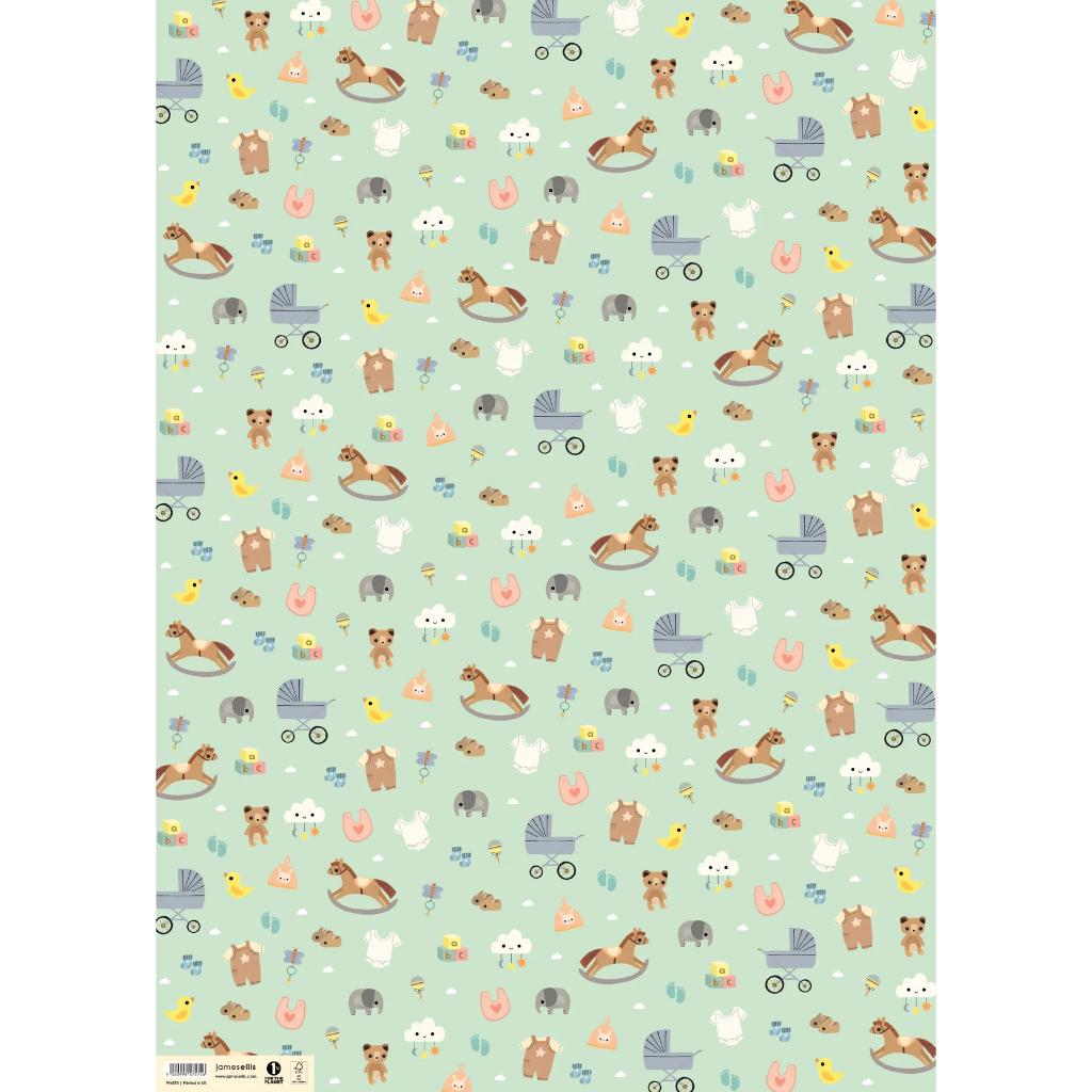 NEW BABY GIFT WRAP W4575