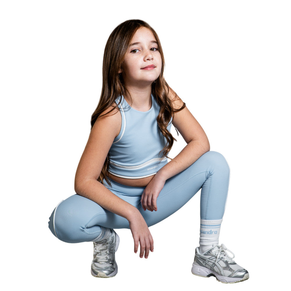 ANSANDRO POWDER BLUE TANK & LEGGING SET