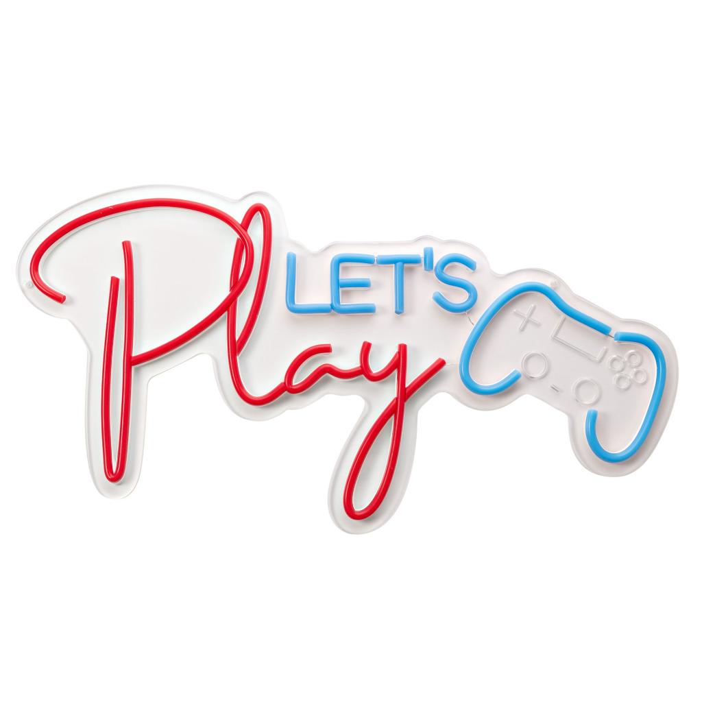 SIGNOGRAPHY NEON LETS PLAY WALL SIGN