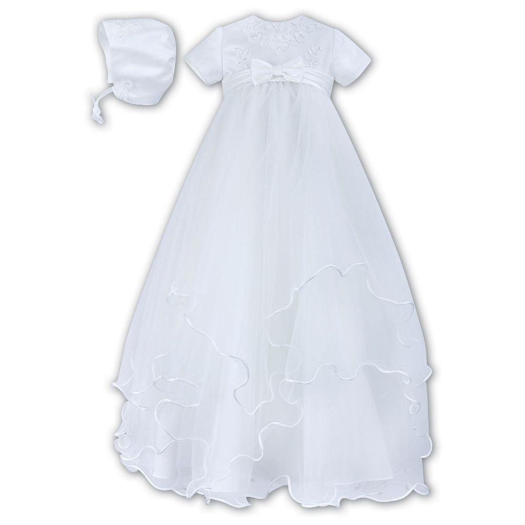 SARAH LOUISE CHRISTENING ROBE &amp; BONNET 1096W