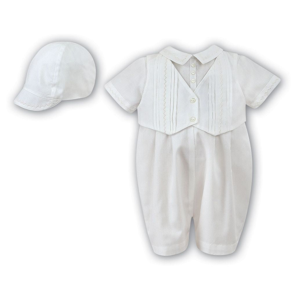 SARAH LOUISE SHORT ROMPER &amp; HAT 2210S