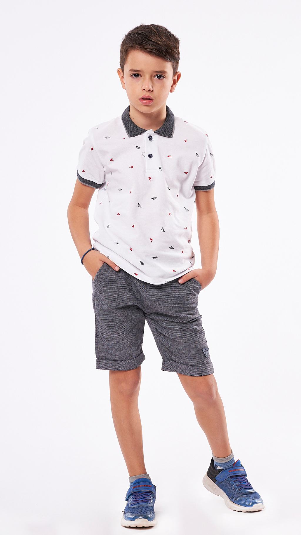 HASHTAG POLO SHIRT & SHORTS SET 8803