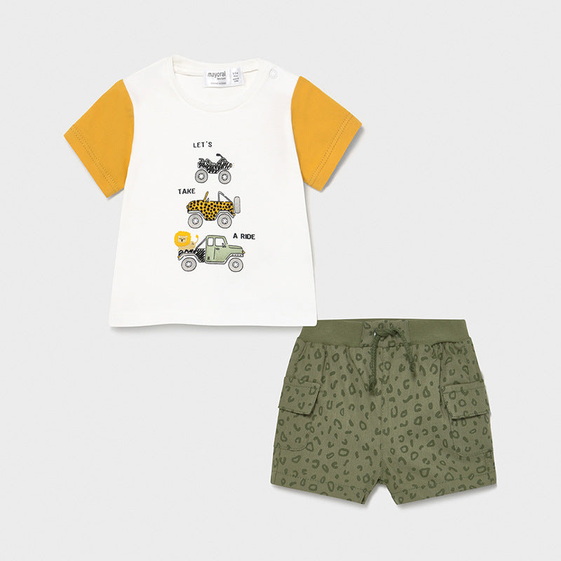 MAYORAL T SHIRT SHORTS SET Designer Kids clothes at