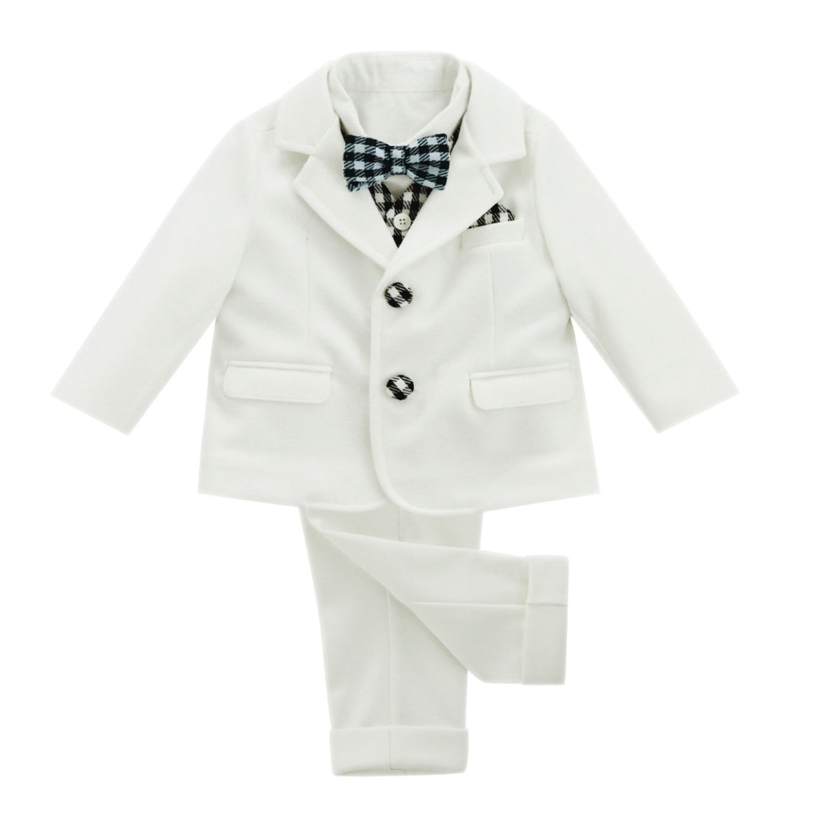 BUFI 6 PIECE SUIT WITH BLACK &amp; WHITE TRIM B10299A