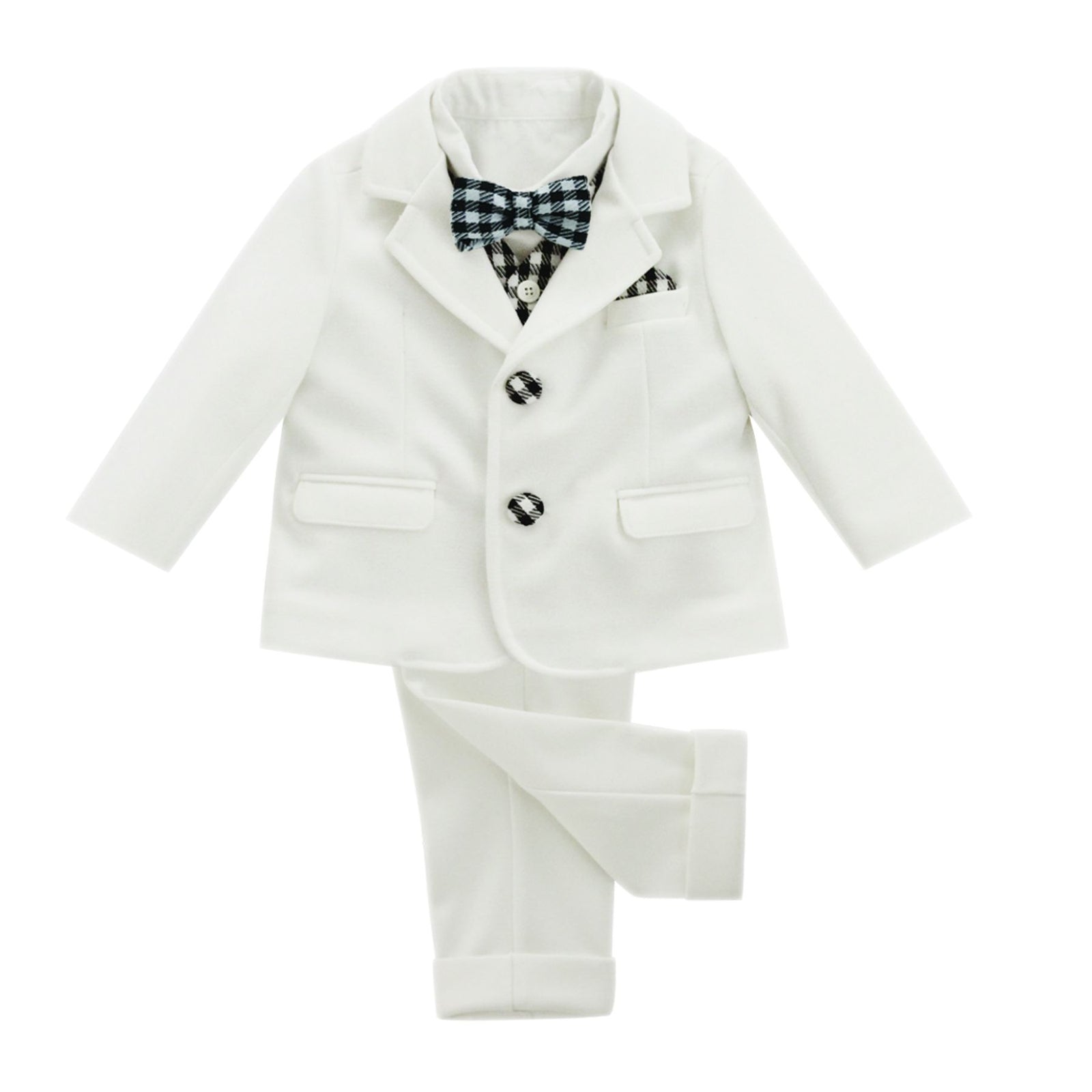 BUFI 6 PIECE SUIT WITH BLACK & WHITE TRIM B10299A