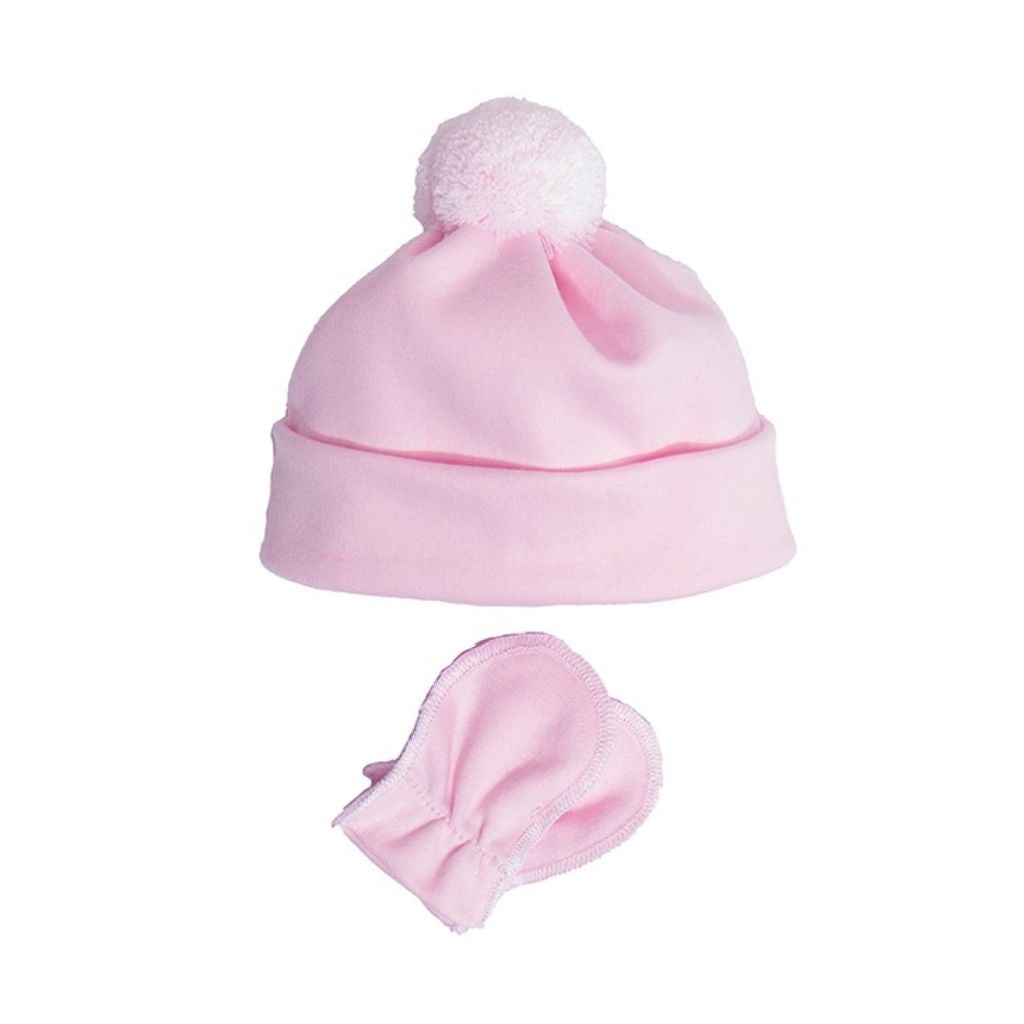 SATILA COTTON POM POM HAT &amp; SCRATCH MITTENS BLABAR 150