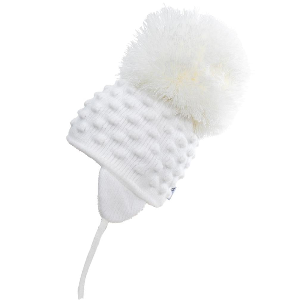 satila big pom hat bubblor white