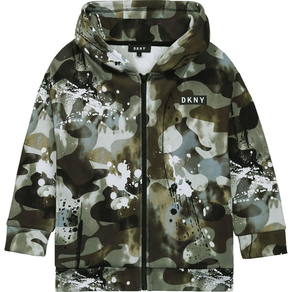 DKNY ZIP UP HOODIE D25D62 Designer Childrenswear1